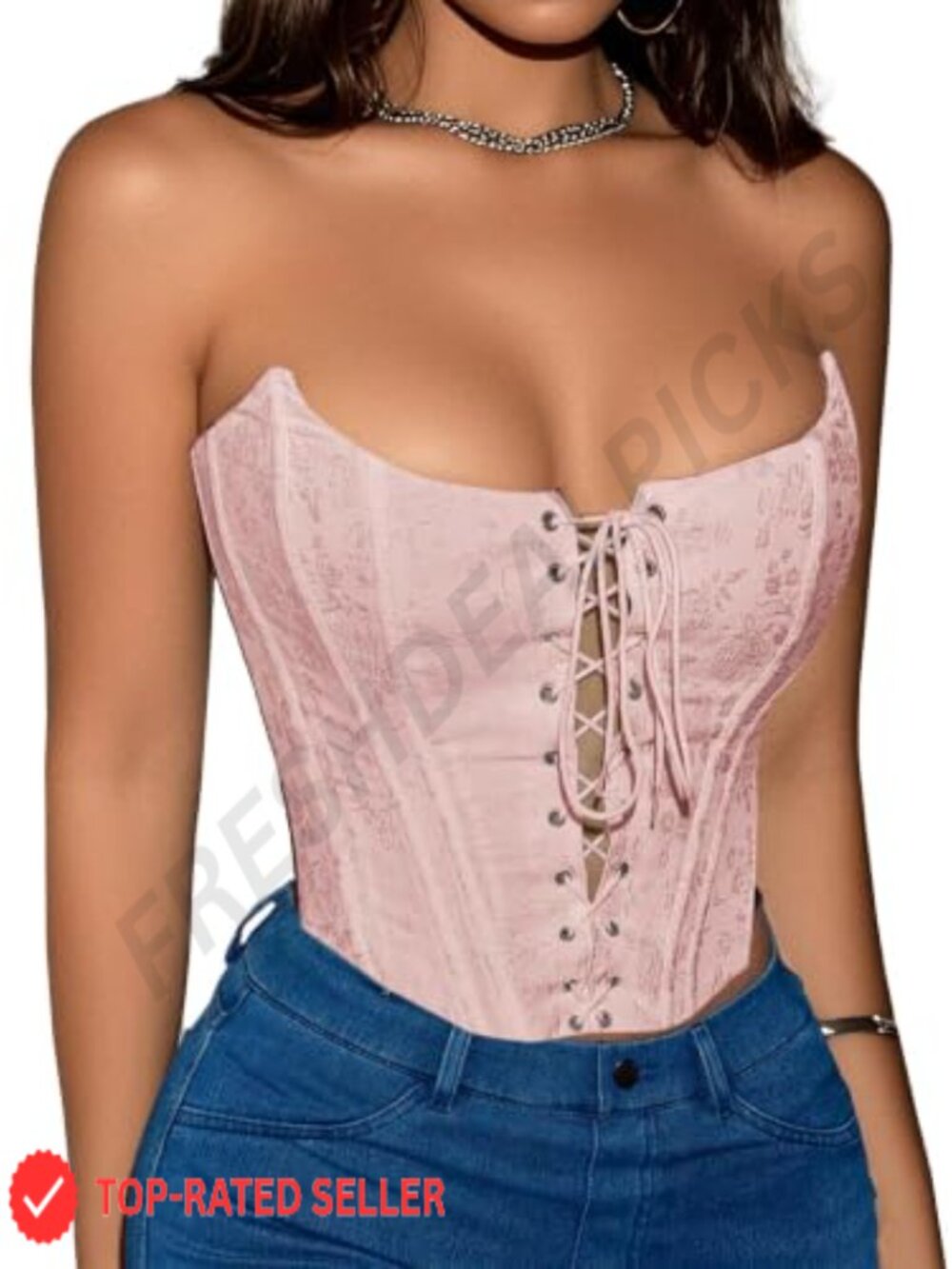 Lace Up Corset Top Women Overbust Backless Bustier Cropped Y2K
